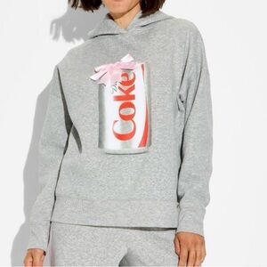 Diet Coke Gray Hoodie size Large